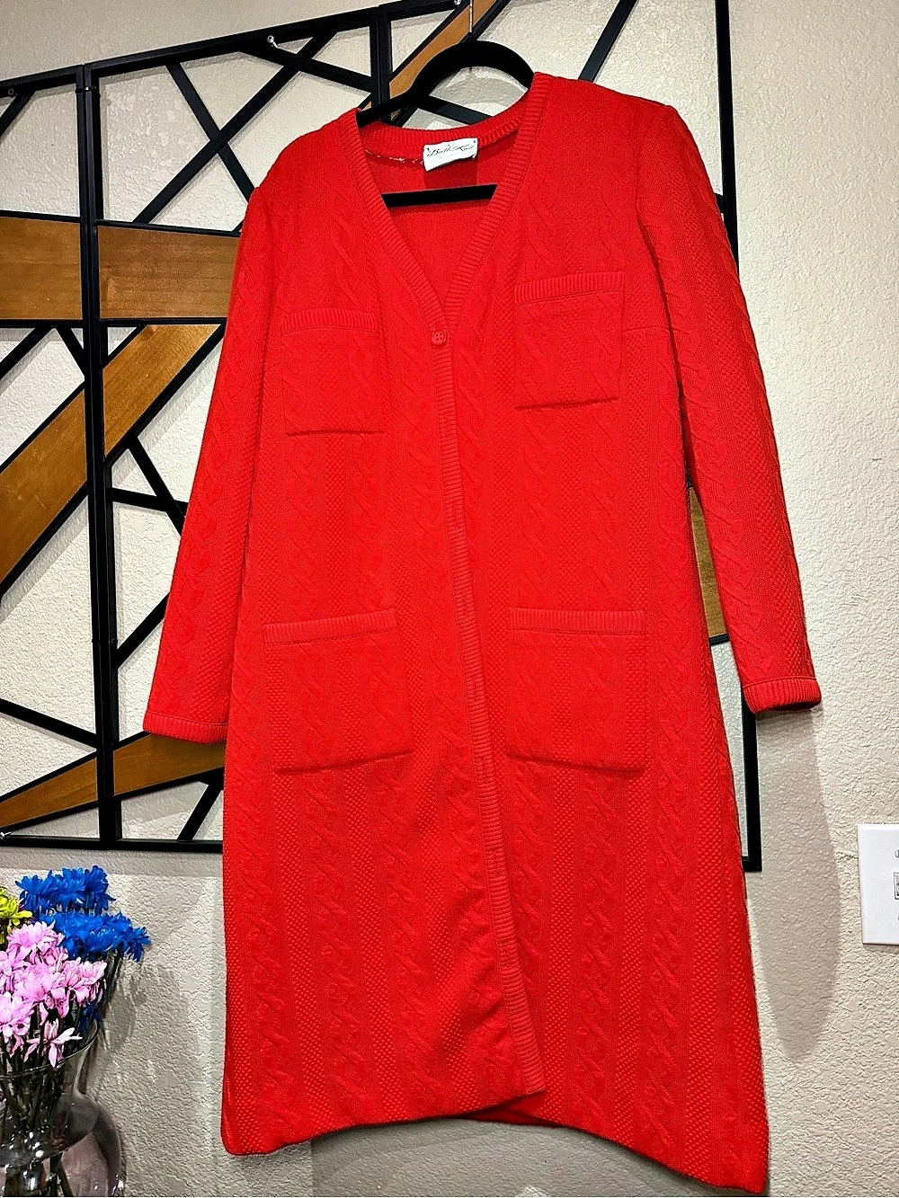 Butte knit Red Knit Cardigan Like New
